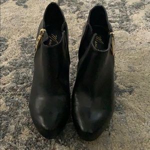 Black zip up booties